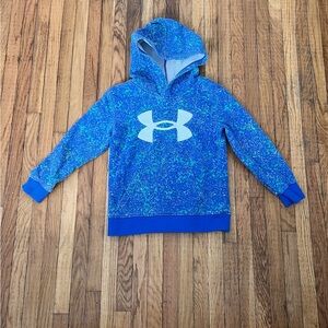 Under Armour size 5 splatter print logo hoodie